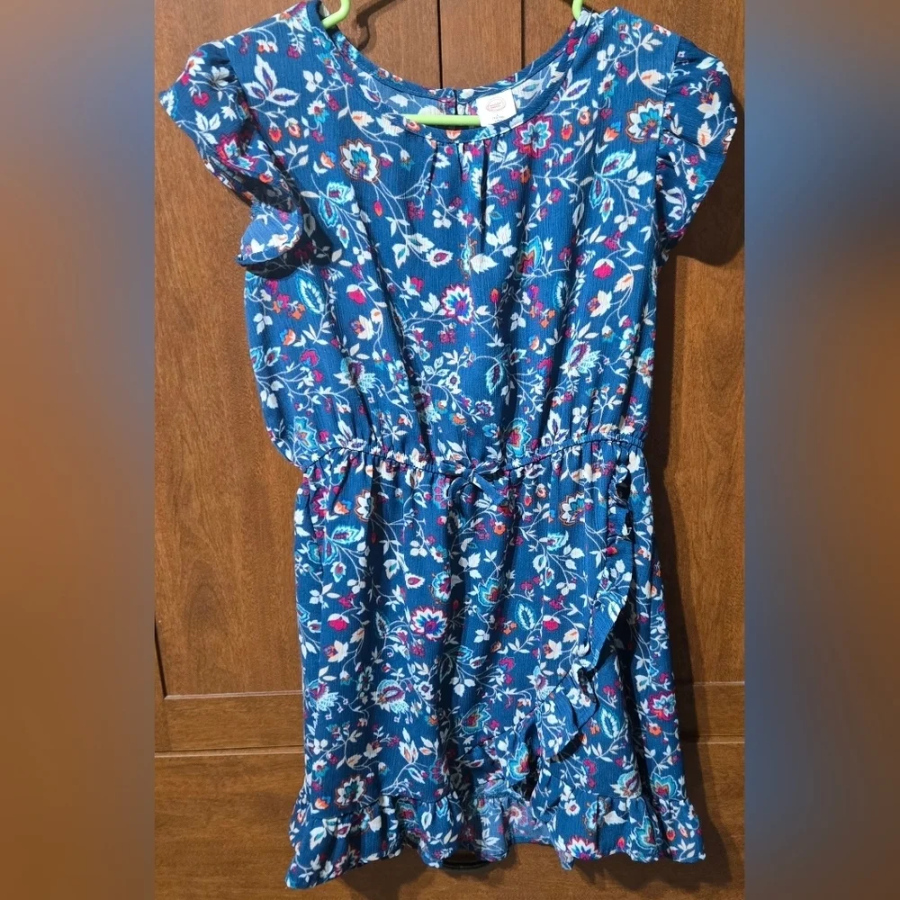 Wonder Nation Blue Floral Kids Dress